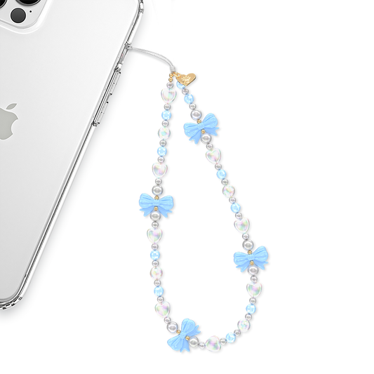 French Blue Bow Phone Charm